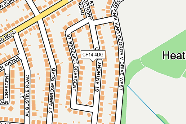 CF14 4DG map - OS OpenMap – Local (Ordnance Survey)