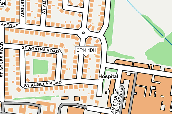 CF14 4DH map - OS OpenMap – Local (Ordnance Survey)