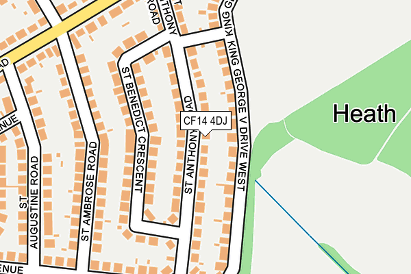 CF14 4DJ map - OS OpenMap – Local (Ordnance Survey)