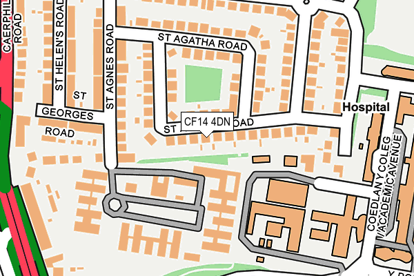 CF14 4DN map - OS OpenMap – Local (Ordnance Survey)