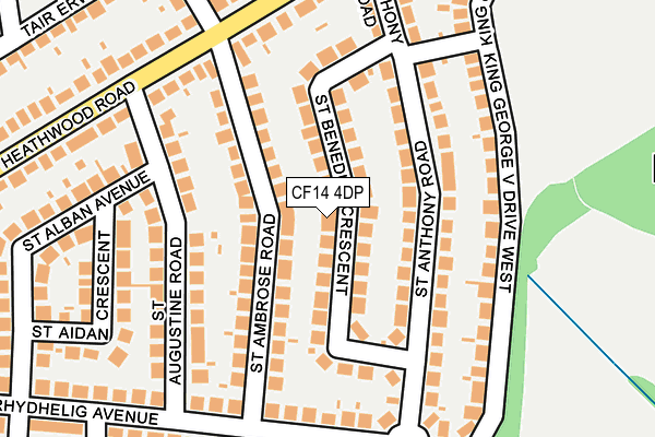 CF14 4DP map - OS OpenMap – Local (Ordnance Survey)