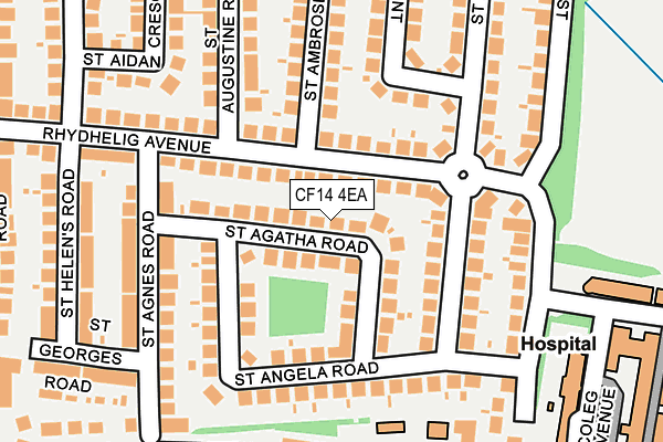 CF14 4EA map - OS OpenMap – Local (Ordnance Survey)