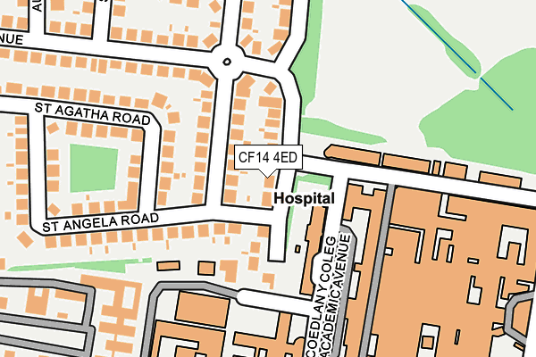 CF14 4ED map - OS OpenMap – Local (Ordnance Survey)