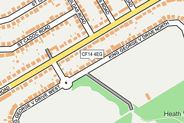 CF14 4EG map - OS OpenMap – Local (Ordnance Survey)