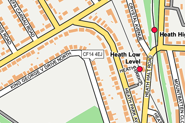 CF14 4EJ map - OS OpenMap – Local (Ordnance Survey)