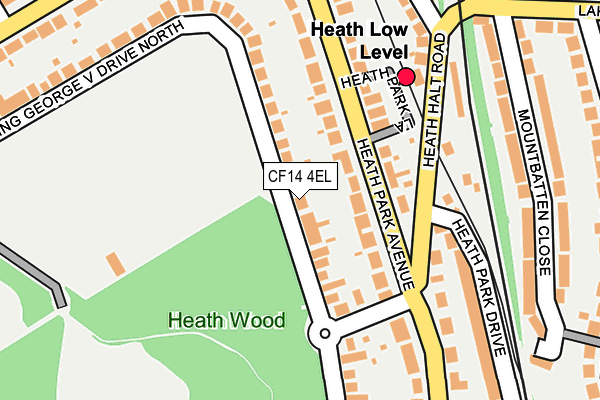 CF14 4EL map - OS OpenMap – Local (Ordnance Survey)