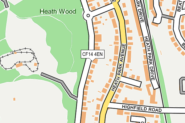 CF14 4EN map - OS OpenMap – Local (Ordnance Survey)