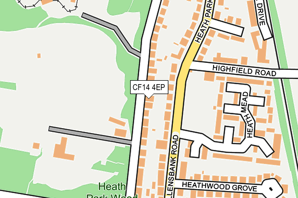 CF14 4EP map - OS OpenMap – Local (Ordnance Survey)