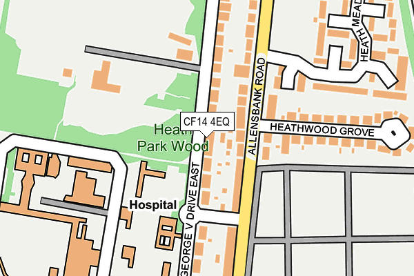 CF14 4EQ map - OS OpenMap – Local (Ordnance Survey)