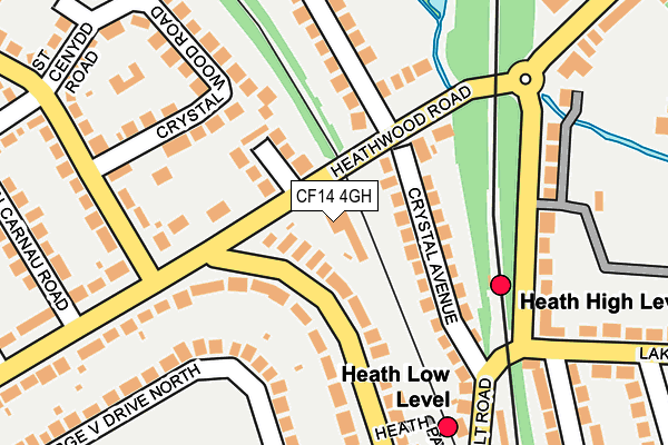 CF14 4GH map - OS OpenMap – Local (Ordnance Survey)