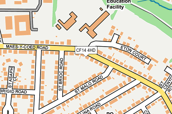 CF14 4HD map - OS OpenMap – Local (Ordnance Survey)