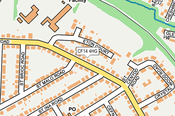 CF14 4HG map - OS OpenMap – Local (Ordnance Survey)