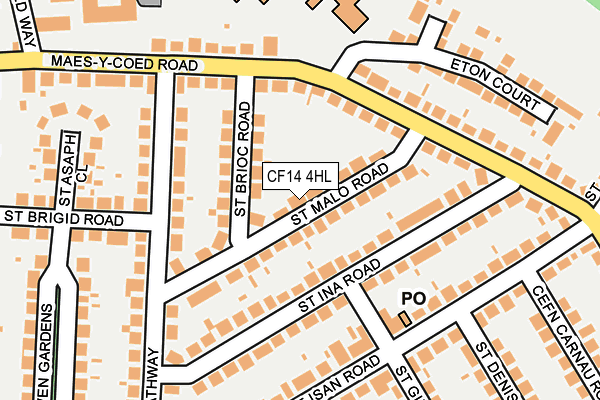 CF14 4HL map - OS OpenMap – Local (Ordnance Survey)
