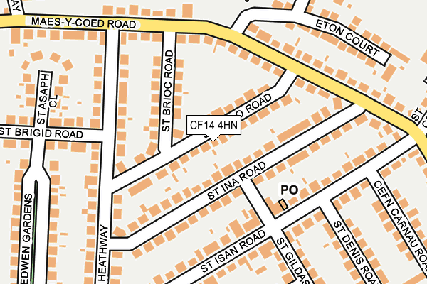 CF14 4HN map - OS OpenMap – Local (Ordnance Survey)