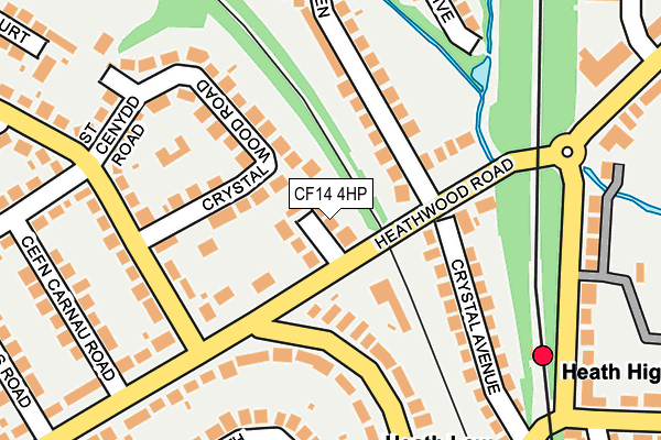 CF14 4HP map - OS OpenMap – Local (Ordnance Survey)