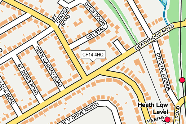 CF14 4HQ map - OS OpenMap – Local (Ordnance Survey)