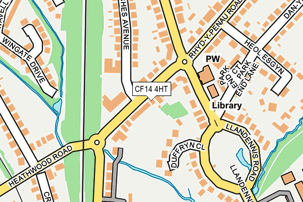 CF14 4HT map - OS OpenMap – Local (Ordnance Survey)