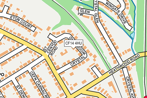 CF14 4HU map - OS OpenMap – Local (Ordnance Survey)