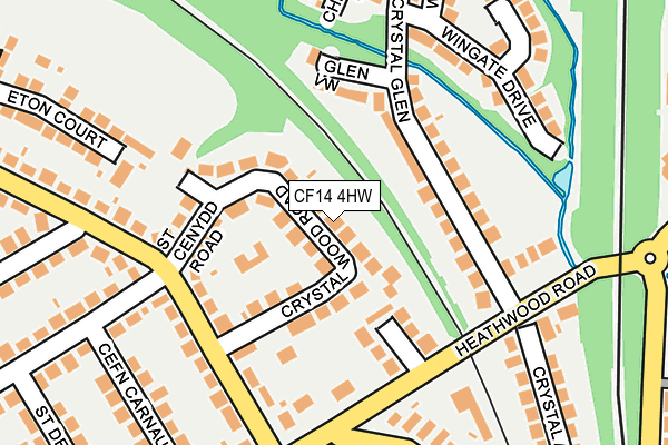 CF14 4HW map - OS OpenMap – Local (Ordnance Survey)