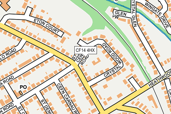 CF14 4HX map - OS OpenMap – Local (Ordnance Survey)