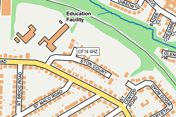 CF14 4HZ map - OS OpenMap – Local (Ordnance Survey)