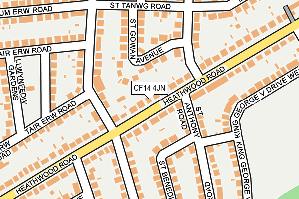 CF14 4JN map - OS OpenMap – Local (Ordnance Survey)