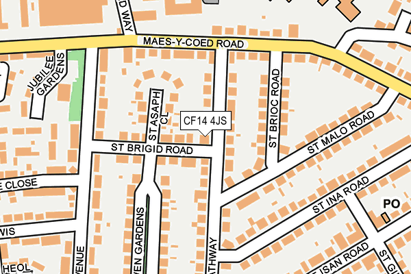 CF14 4JS map - OS OpenMap – Local (Ordnance Survey)