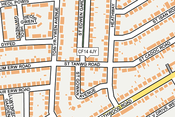 CF14 4JY map - OS OpenMap – Local (Ordnance Survey)