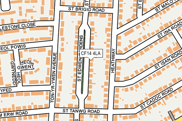 CF14 4LA map - OS OpenMap – Local (Ordnance Survey)