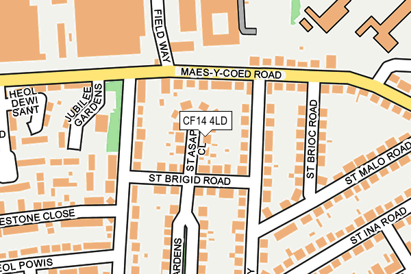 CF14 4LD map - OS OpenMap – Local (Ordnance Survey)