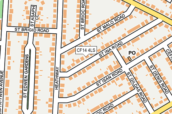 CF14 4LS map - OS OpenMap – Local (Ordnance Survey)