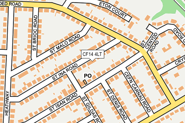 CF14 4LT map - OS OpenMap – Local (Ordnance Survey)