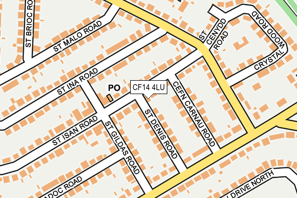 CF14 4LU map - OS OpenMap – Local (Ordnance Survey)