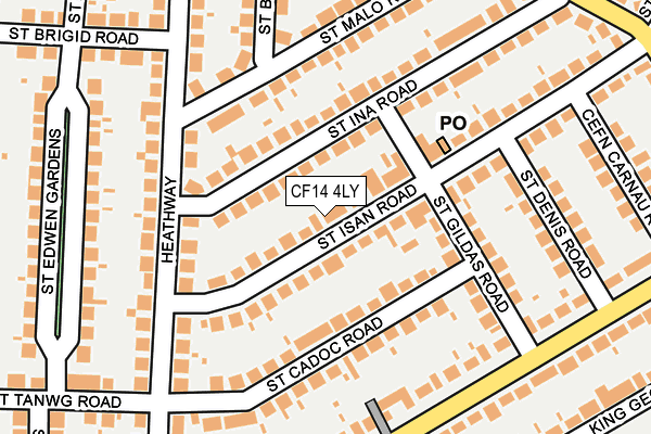 CF14 4LY map - OS OpenMap – Local (Ordnance Survey)