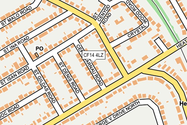 CF14 4LZ map - OS OpenMap – Local (Ordnance Survey)