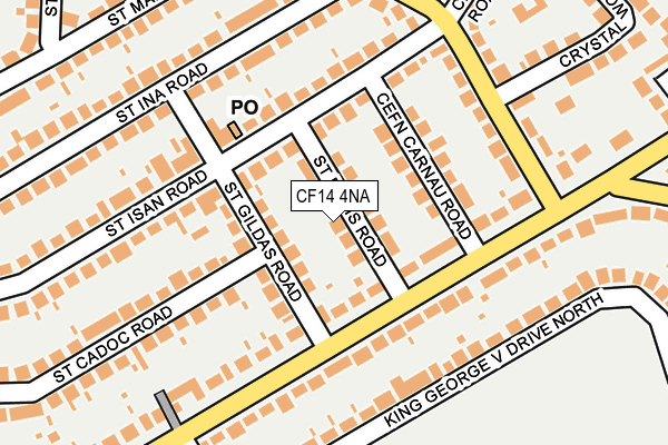 CF14 4NA map - OS OpenMap – Local (Ordnance Survey)