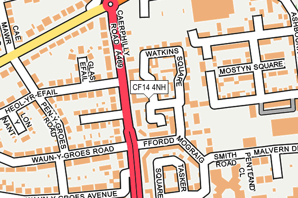 CF14 4NH map - OS OpenMap – Local (Ordnance Survey)