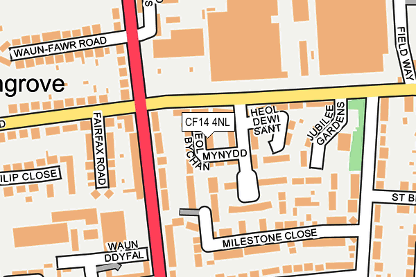 CF14 4NL map - OS OpenMap – Local (Ordnance Survey)