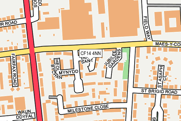 CF14 4NN map - OS OpenMap – Local (Ordnance Survey)