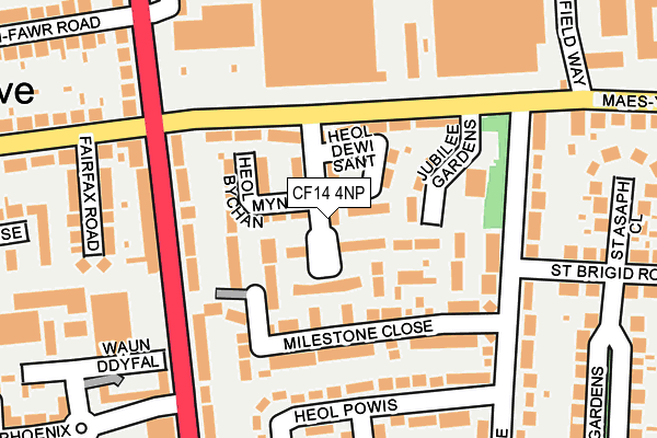 CF14 4NP map - OS OpenMap – Local (Ordnance Survey)