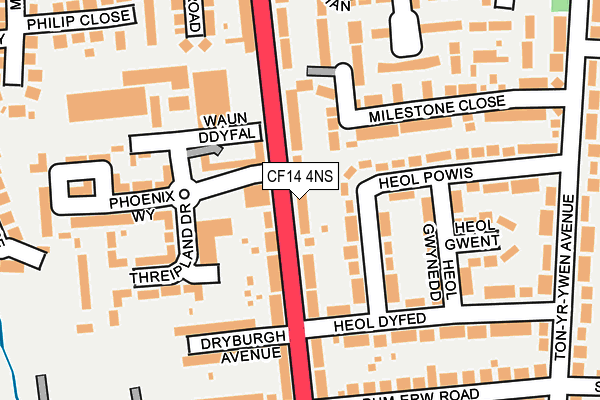 CF14 4NS map - OS OpenMap – Local (Ordnance Survey)