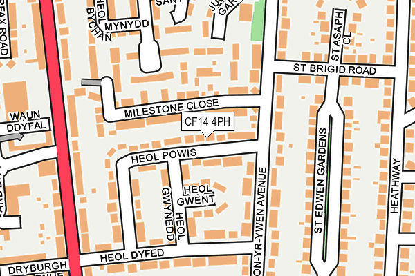 CF14 4PH map - OS OpenMap – Local (Ordnance Survey)