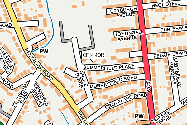 CF14 4QR map - OS OpenMap – Local (Ordnance Survey)