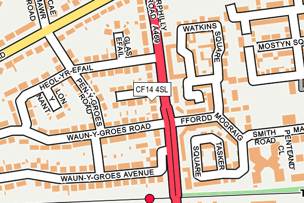 CF14 4SL map - OS OpenMap – Local (Ordnance Survey)