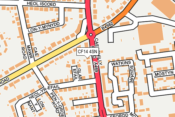 CF14 4SN map - OS OpenMap – Local (Ordnance Survey)