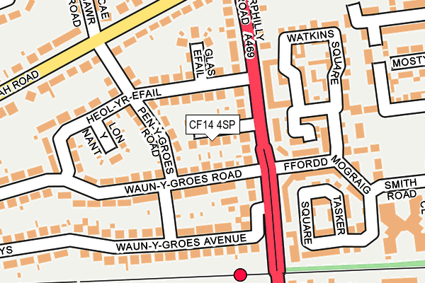 CF14 4SP map - OS OpenMap – Local (Ordnance Survey)