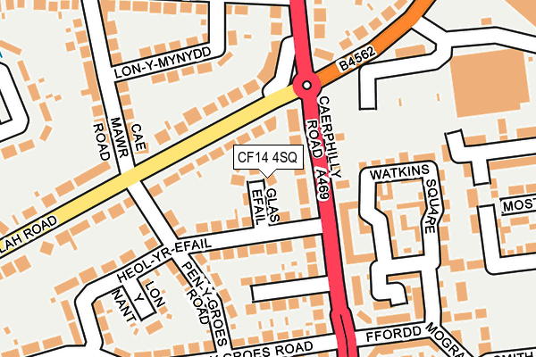 CF14 4SQ map - OS OpenMap – Local (Ordnance Survey)