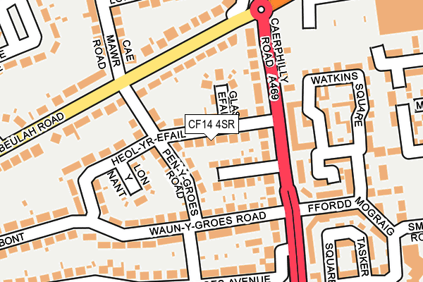 CF14 4SR map - OS OpenMap – Local (Ordnance Survey)