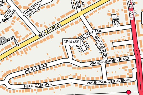 CF14 4SS map - OS OpenMap – Local (Ordnance Survey)