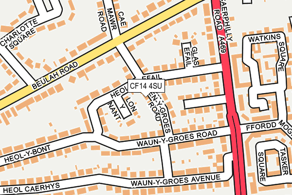 CF14 4SU map - OS OpenMap – Local (Ordnance Survey)